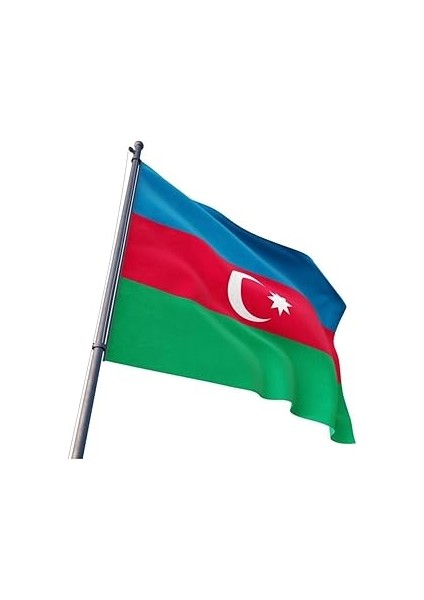 Zc Bayrak Azerbaycan Bayrağı 70X105 cm Raşel Kumaş Dijital Baskı