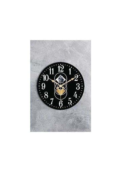 Emores 36 cm Gerçek Bombe Cam Akar Saniye Sessiz Mekanizma Dekoratif Duvar Saati Nss