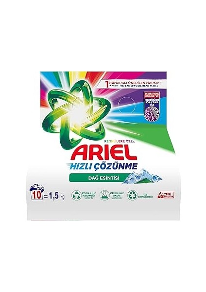 Dağ Esintisi Renklilere Özel 1,5 kg Hızlı Çözünme Toz Çamaşır Deterjanı