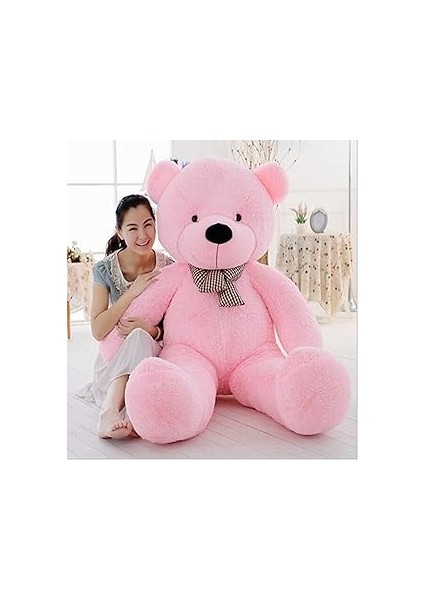 150 cm Papyonlu Peluş Ayı-Dev Boy,% 100 Yerli̇ - Sevgiliye Özel Hedi̇ye Pembe