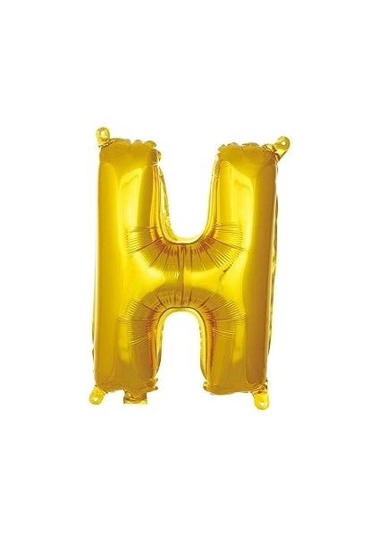 Parti̇ Vi̇tri̇ni̇ H Harfi 16 Inç Renk Folyo Balon 36 cm (Altın)