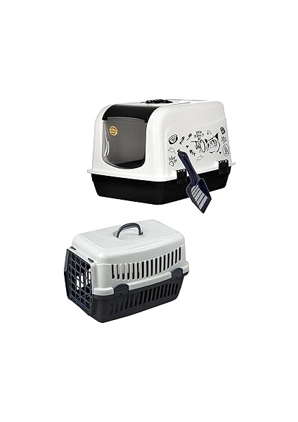 Kapali Maxi̇ Kedi̇ Tuvalet Kabi Üsten Açilir (Taşima Kabi Hedi̇yeli̇)