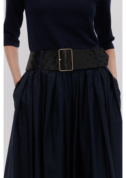 Triko Pamuk Karışımlı Kemerli Elbise modelleri