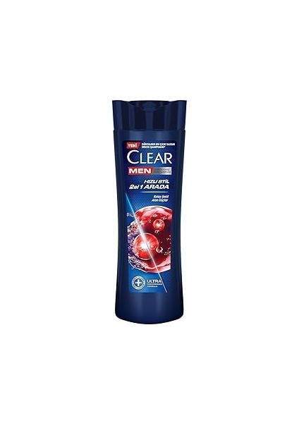 Clear Men Kepeğe Karşı Etkili Şampuan Hızlı Stil 2'si 1 Arada Kolay Şekil Alan Saçlar 350 ml