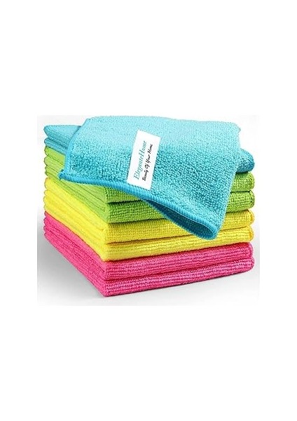Mikrofiber Temizlik Bezi 8'li Çok Amaçlı Iz Bırakmaz Ilbays Temizlik Bez - Renkli Oto Kurulama Bezl