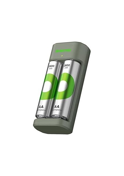 Gp E221 USB Pil Şarj Cihazı 2 Adet 2600MAH Aa Kalem Pilli Set