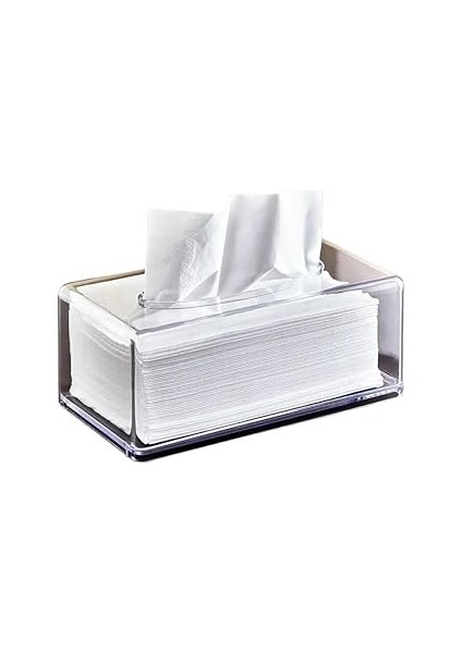 Peçete Organizeri Şeffaf Peçetelik Peçete Düzenleyicimendil Peçete Kutusu Koyucu Mendil Kabı (1)
