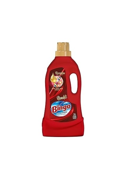 Bingo Sıvı Çamaşır Deterjan Bakım Renkli 2000 ml 33 Yıkama