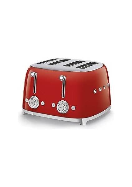 Smeg TSF03RDEU Ekmek Kızartma Makinesi, Kırmızı