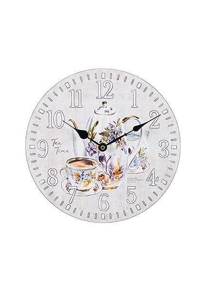 La Crosse 404-2631T-INT 12 Inç Kuvars Duvar Saati, Beyaz