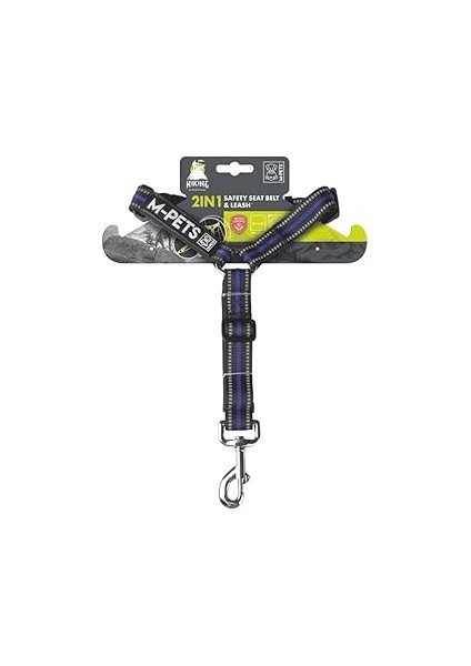 M-Pets Hiking 2ın1 Göğüs Tasmasi+Emni̇yet Kemerli̇ Tasma Mavi̇
