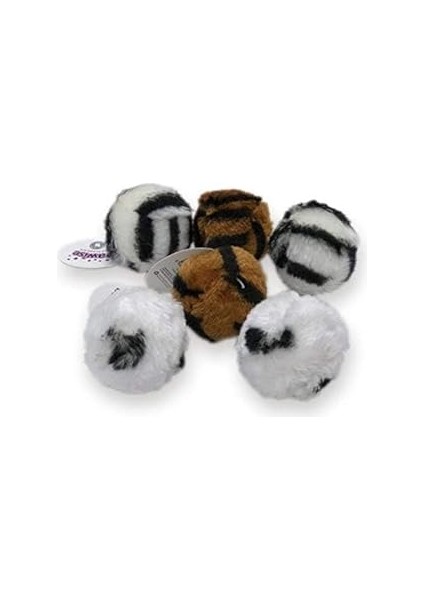 Pawise Kedi Oyuncağı Desenli Top 60 Adet Kutulu