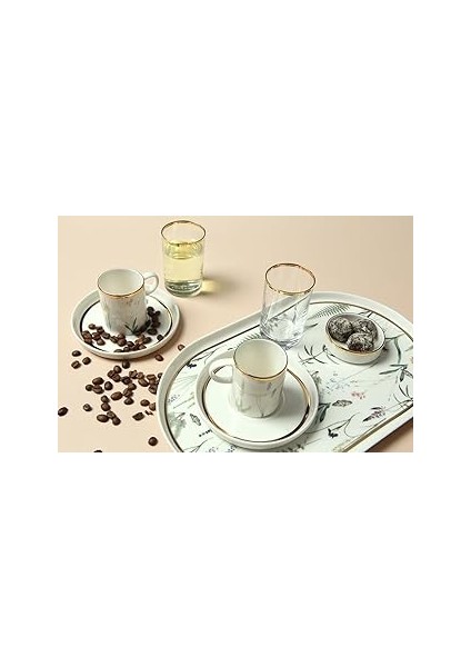 Porland Botanical 2 Kişilik Pasta Çay Servis Takımı