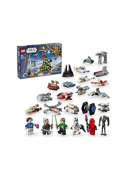 Star Wars 2024 Yılbaşı Takvimi 75395, 6 Yaş ve Üzeri Çocuklar Için Inşa Edilebilen Yılbaşı Tem