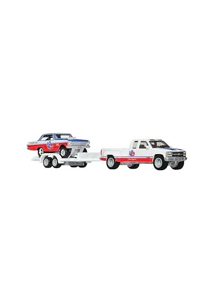 Hot Wheels Team Transport HRV42 Car Culture '63 Chevy Nova & '88 Chevy Silverado 3500