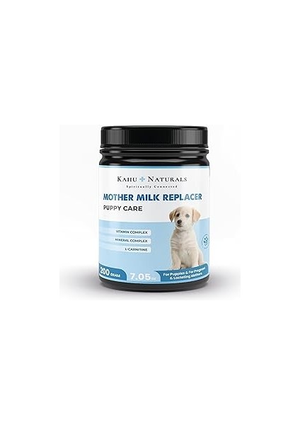 Kahu Naturals Puppy Care Milk Replacer, Anne Sütü Destekli Yavru ve Hamile Köpek Süt Tozu, 200 gr