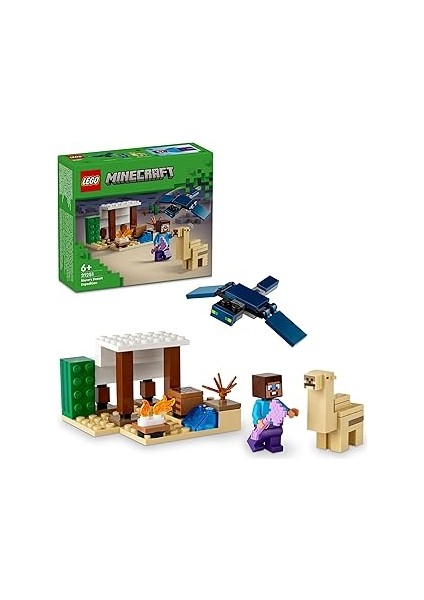 Minecraft Steve'ın Çöl Keşfi 21251-6 Yaş ve Üzeri Macera Oyunları Seven Çocuklar Için 3 Adet L