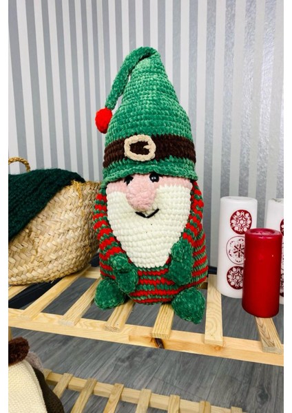 Yeşil El Emeği Yılbaşı Süsü, Şans Cücesi Dekoratif Figür