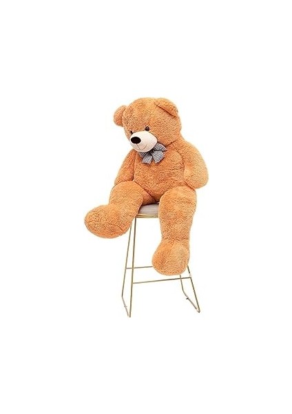 Peluş Ayı 120 cm Papyonlu Sevimli Ayı - Sevgiliye En Özel Hediye Kahverengi