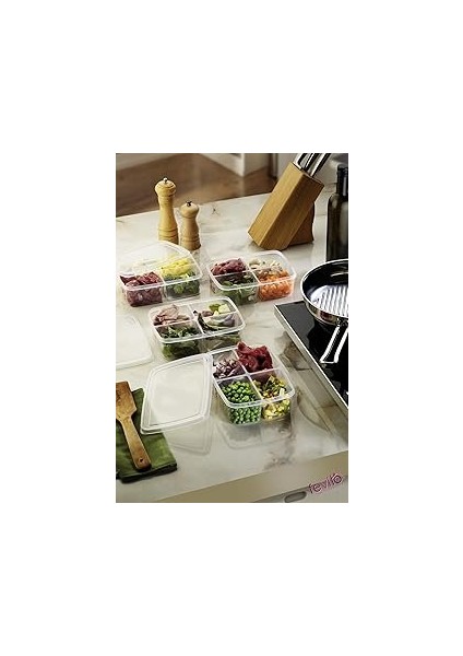 Fevito Mikrodalga ve Difrizde Kullanılabilen Saklama Kabı Seti 4'lü Beyaz S-412