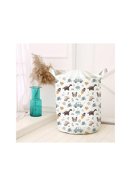 Çok Amaçlı Oyuncak Saklama Kutusu Kirli Çamaşır Piknik Sepeti Katlanır Düzenleyici Keçe 40012