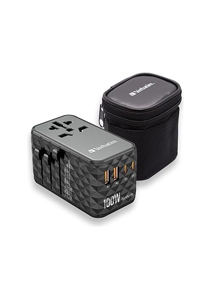 Verbatim 32121 - V Gan3 Universal Adapter Uta-06 100W Evrensel Seyahat Adaptörü