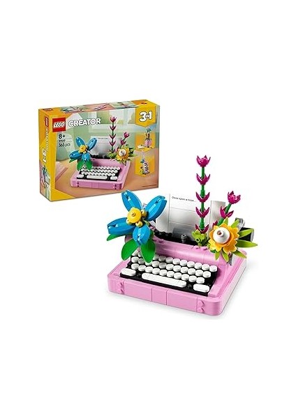 Creator 3’ü 1 Arada Çiçekli Daktilo 31169-8 Yaş ve Üzeri Çocuklar Için Keytar Veya Saksıya Dön