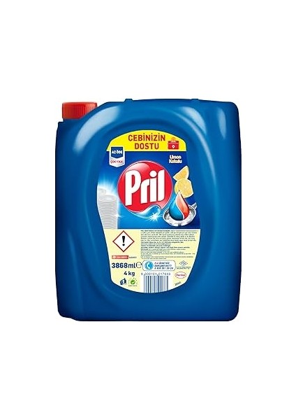 Pril Limon Kokulu Sıvı Bulaşık Deterjanı 1 x 4 Kg, Limon 4kg