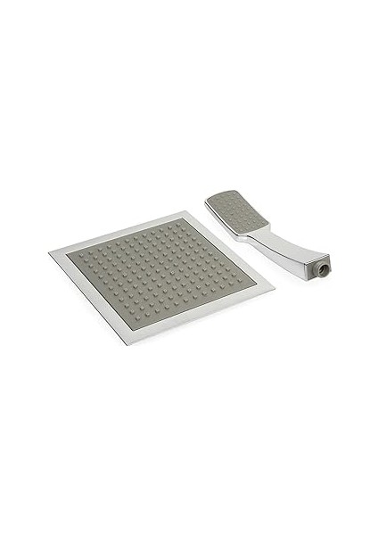 Faumix Quadro Banyo Tepe Duş Başlığı Başlık Kireç Kırıcılı Sistem (Ikili Set)