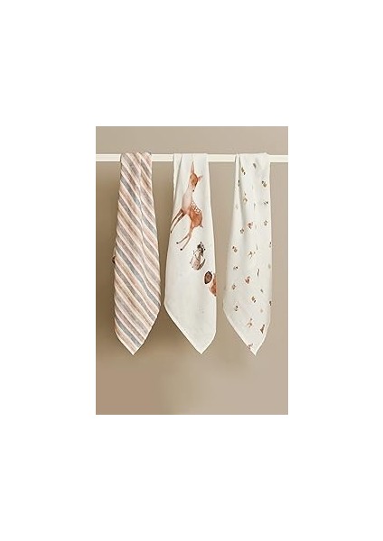 Forest Amigos Müslin Örtü Seti (70X70 cm 3'lü)