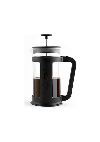 - French Press: Yaklaşık 1l Kapasiteli Kahve Hazırlayıcı - Siyah Polipropilen Gövde