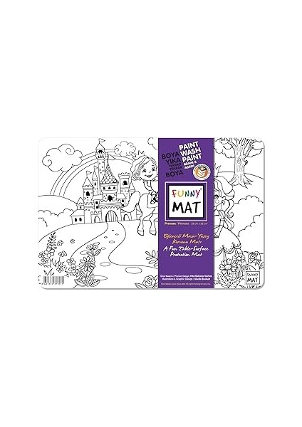 Akademi Çocuk Funny Mat - Prenses 25X35CM - Yeni