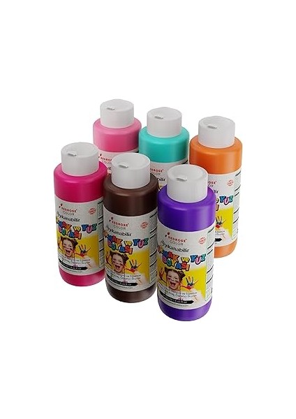 Red Rose Tamamlayıcı Renkler Parmak Boyası 6'lı Set 6X120 ml