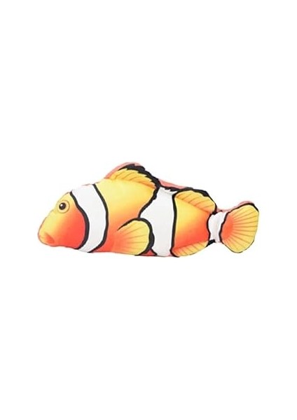 Tineke Peluş Kedi Oyuncağı Balık Kedi Nanesi Otlu Çıngıraklı 1 Adet Palyaço Açık