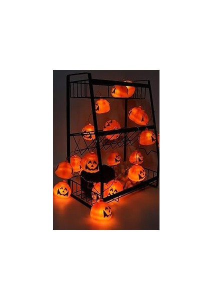 Beysüs Cadılar Bayramı Halloween Pilli Balkabağı LED 12 Li