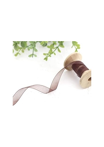 Bimotif Organze Kurdele, 20 Metre Acı Kahve