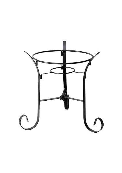 Alpine Corporation 25,4 cm Uzunluğunda Iç Mekan/dış Mekan Cam Gazing Küre Metal Stand, Siyah