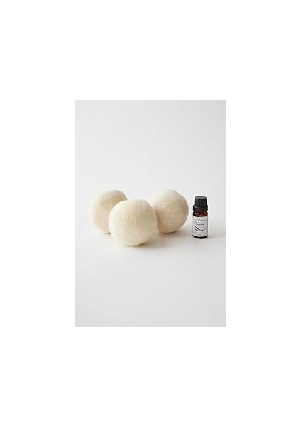Woolyball Organik Koyun Yünü Çamaşır Kurutma Topları, 3'lü Paket, Xl Boyut 7CM/50GR, Hediye 5ml Uçu