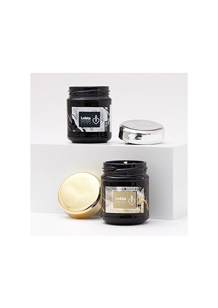 Hediyesepeti Altın ve Gümüş Renkli Kokulu Kavanoz 2li Mum Seti