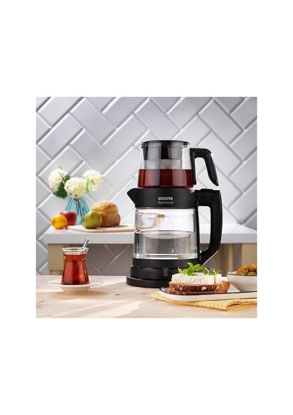 Schäfer Optimal Elektrikli Cam Çay Makinesi-Siyah