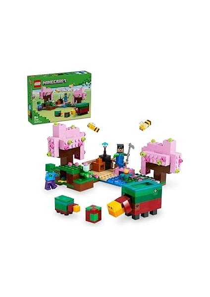 Minecraft Kiraz Çiçeği Bahçesi 21260-8 Yaş ve Üzeri Macera Oyunları Seven Çocuklar Için Sniffe