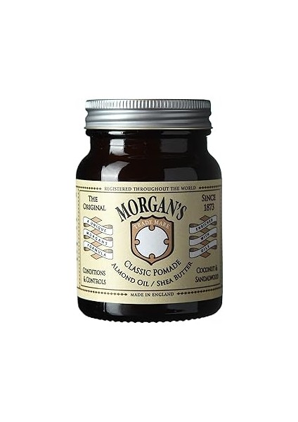 Morgan's Almond Oil-Shea Butter - Orta Tutuş Doğal Parlak Pomad (Cream Label) 100GR