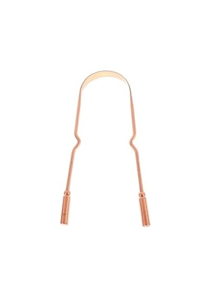 Bakır Oil Pulling Yağ Çekme Dil Plak Temizleme Aleti Dil Fırçası Sıyırıcı Dil Kaşığı