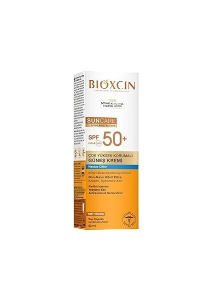 Bioxcin Hassas Ciltler Için Çok Yüksek Korumalı Güneş Kremi 50 Spf 50 ml