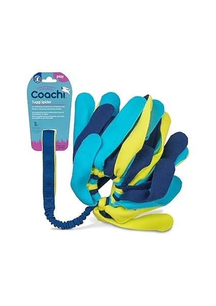 Company Of Animals Coachi Tuggi Örümcek - Tug Of War & Play Için Interaktif Köpek Oyuncağı. Güçlü V