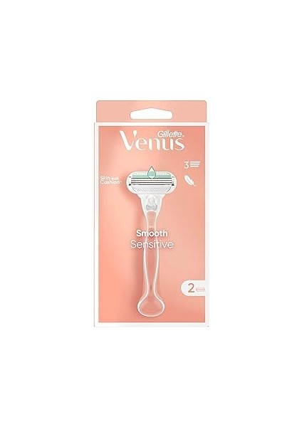 Venus Smooth Sensitive Tıraş Makinesi ve 2 Adet Yedek Başlık
