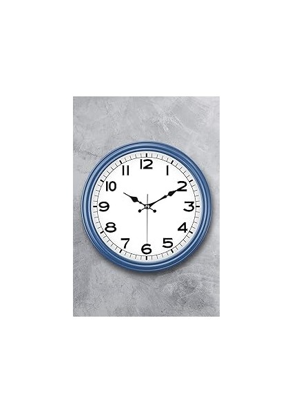 Emores 31 cm Dekoratif Gerçek Cam Sessiz Mekanizma Duvar Saati