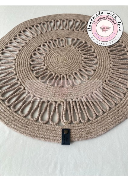 Tress Runner, Yuvarlak 55 cm Çap El Yapımı Salon /sehpa Örtüsü, Runner, Mutfak Masa Örtüsü, modelleri