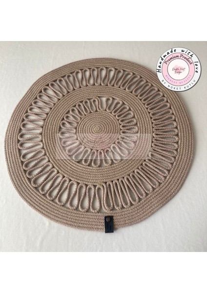 Tress Runner, Yuvarlak 55 cm Çap El Yapımı Salon /sehpa Örtüsü, Runner, Mutfak Masa Örtüsü, fırsatları