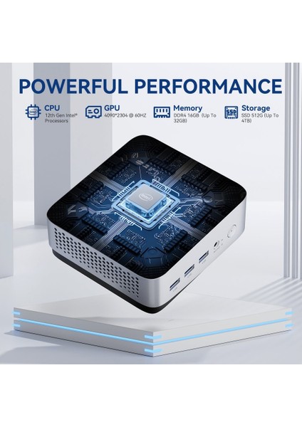 LP5C I5-12450HX 16GB Ddr4 Ram 512GB Nvme M2 SSD Wıfı6 USB 3.2 2xhdmı Mini Pc fiyatları